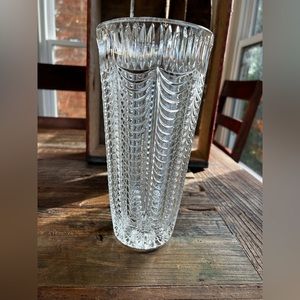 Mid-Century Crystal Transparent Vase, Italy, 1960s